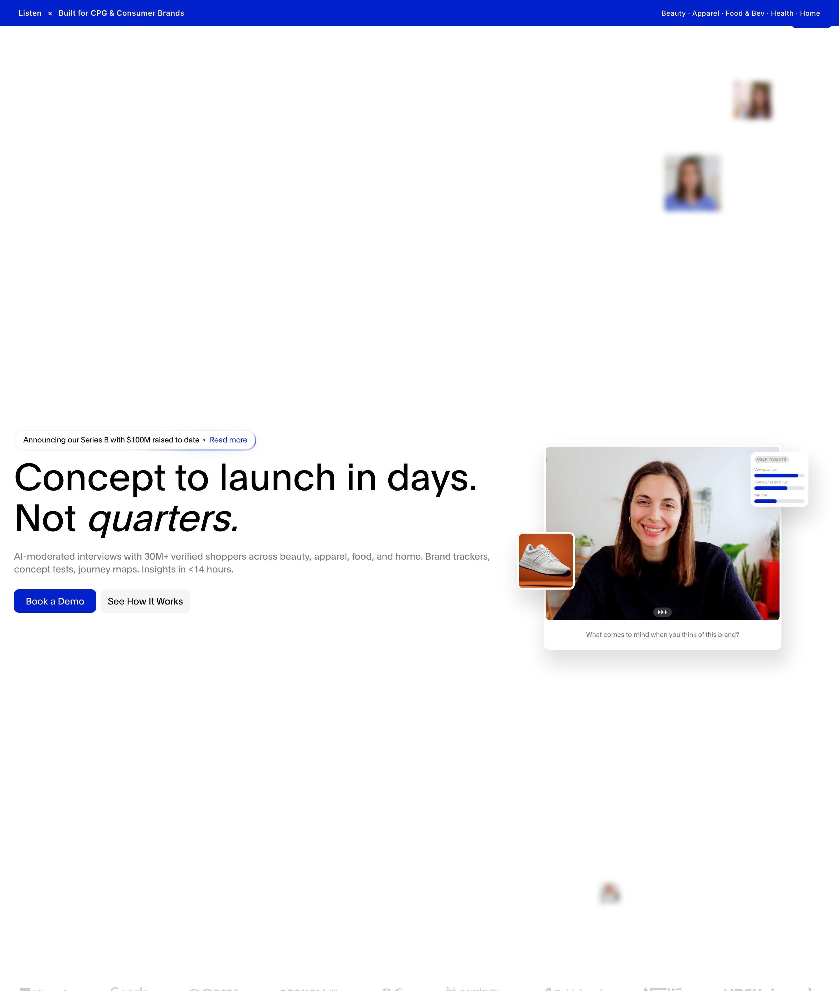 CPG landing page